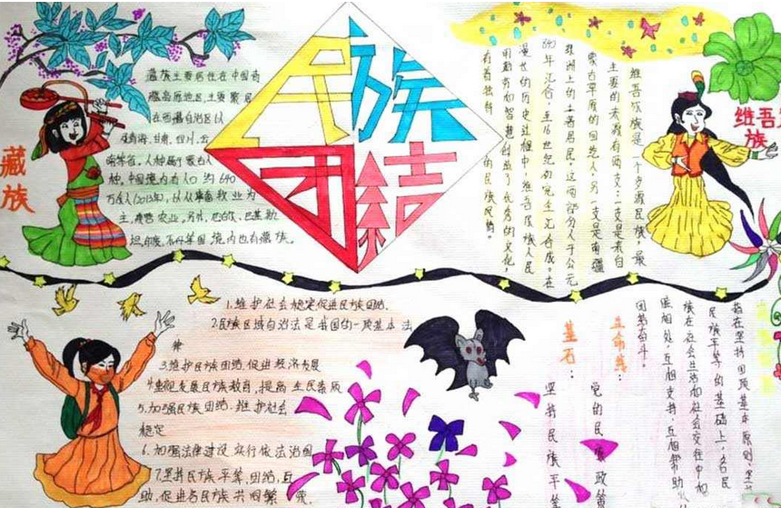 抗击疫情的温暖印记，手抄报中的时代力量